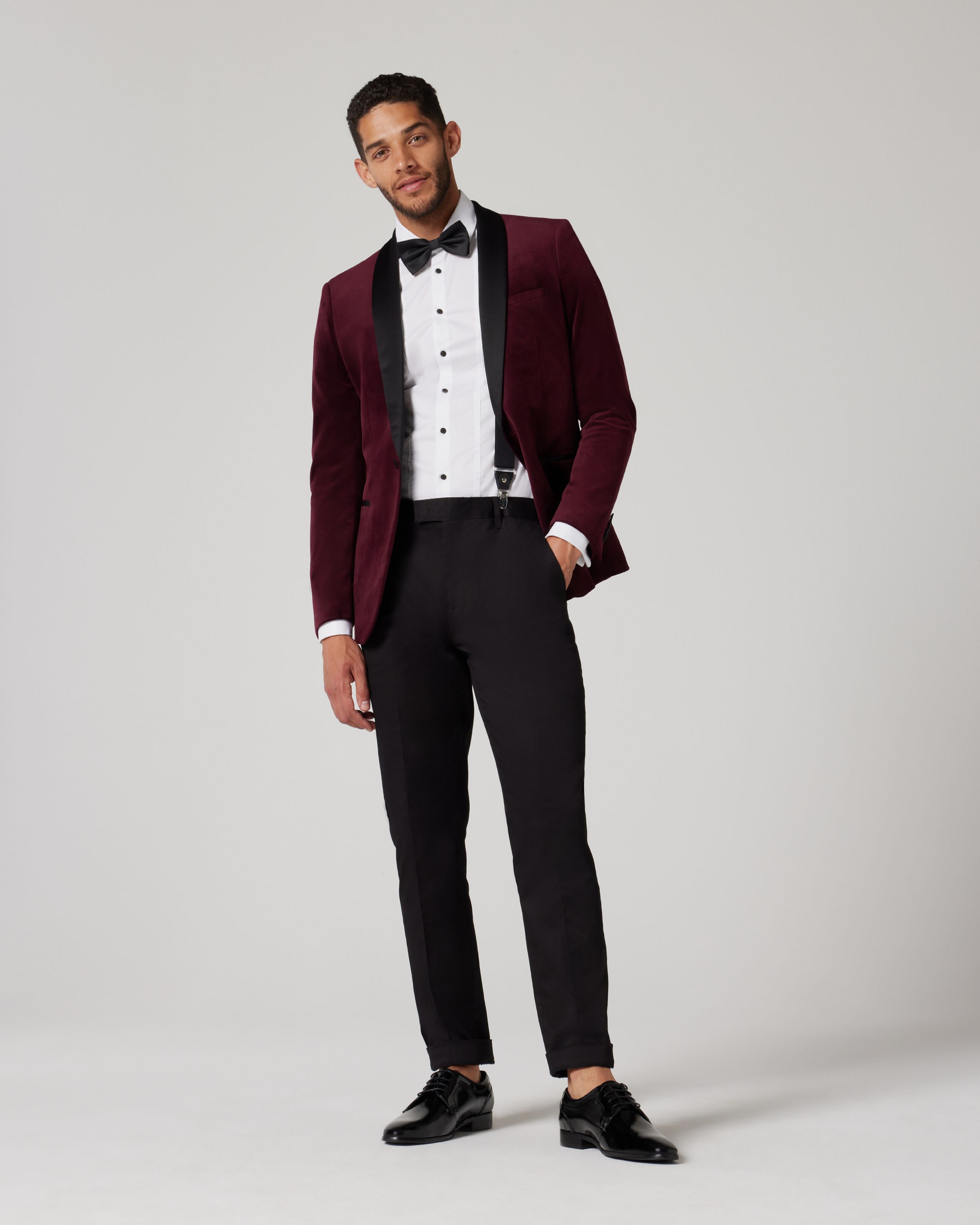 Slim Fit Shawl Collar Tuxedo Jacket Bordeaux Tuxedos Politix